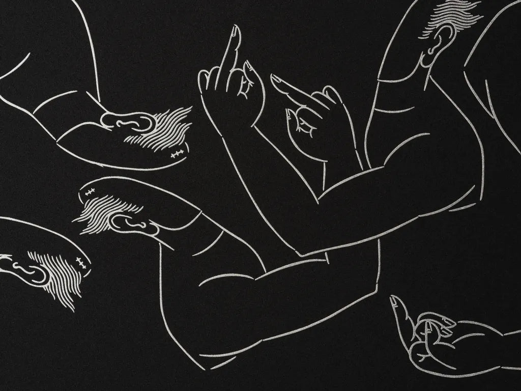 Middle Finger in Black