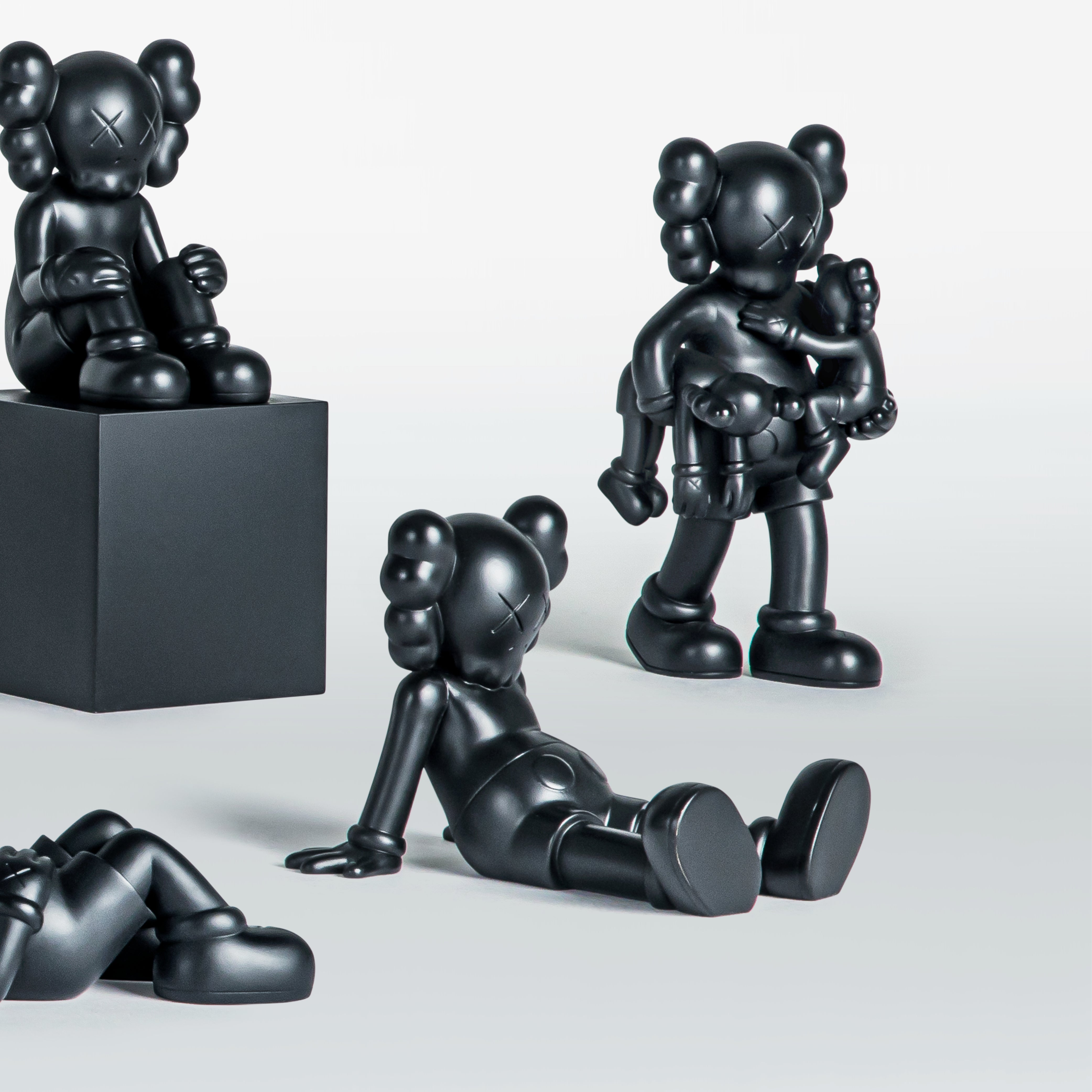 KAWS 2022 Full Set Bronze Figures in wooden boxes. Limited edition of 250 with NFC COA. Verified complete collection by Art Trader.-3