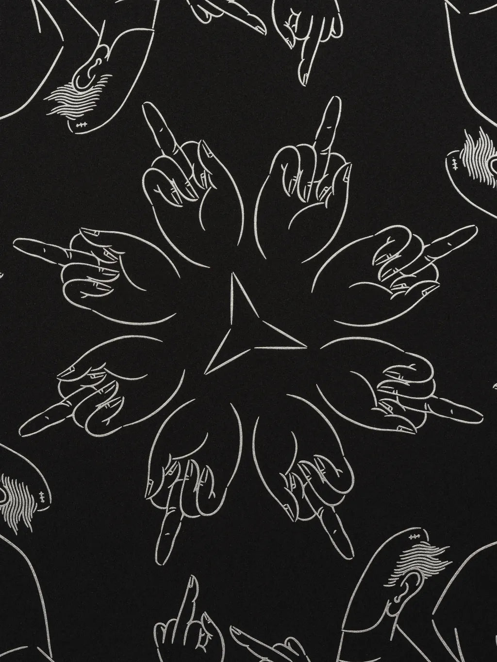 Middle Finger in Black