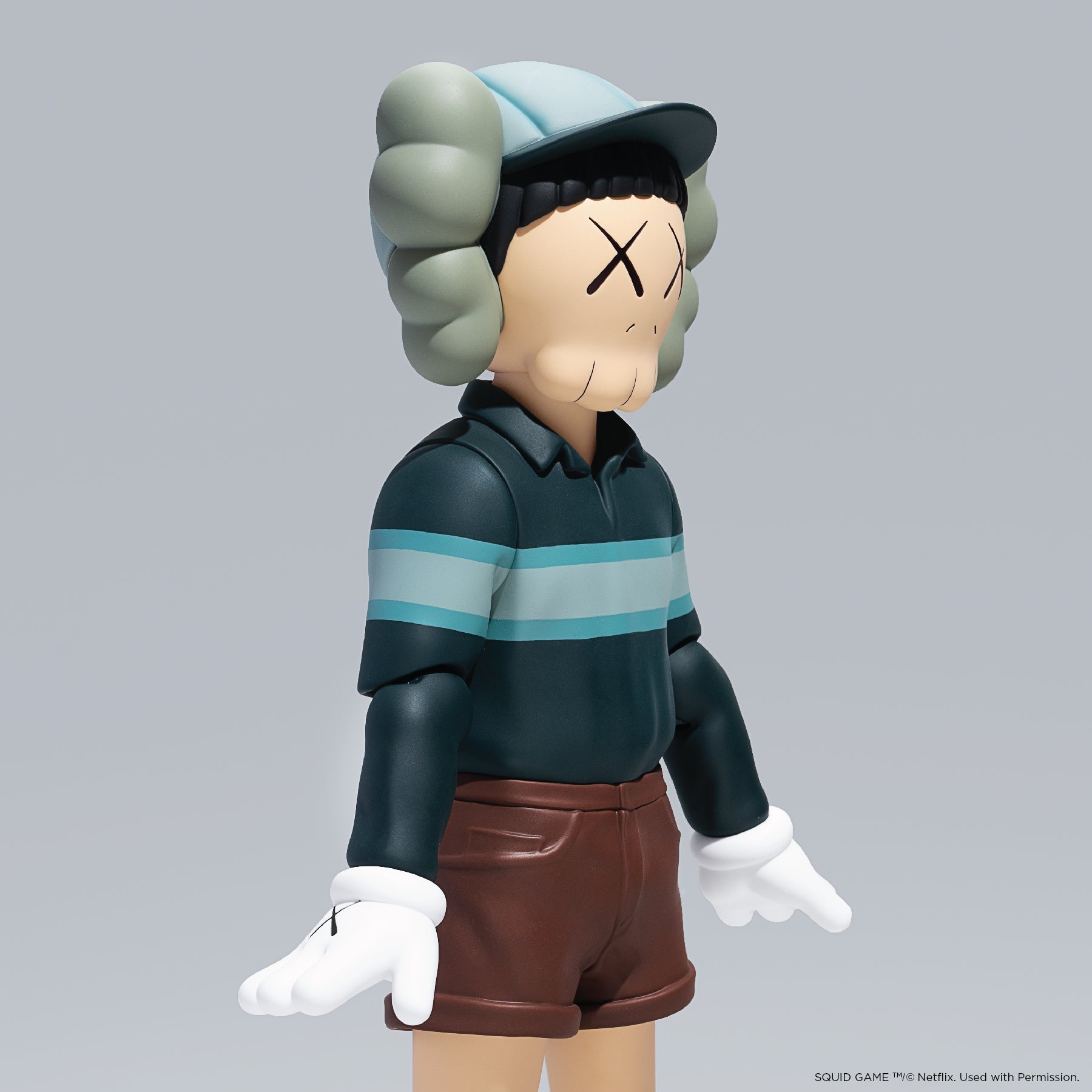 KAWS Chul-Su Coloured Vinyl Figure 2025 release. Front view with NFC authentication chip details. Verified stock by Art Trader.-3