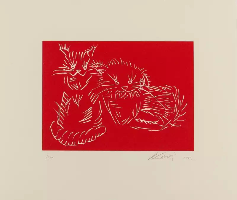 Ai Weiwei - Cats (Red)